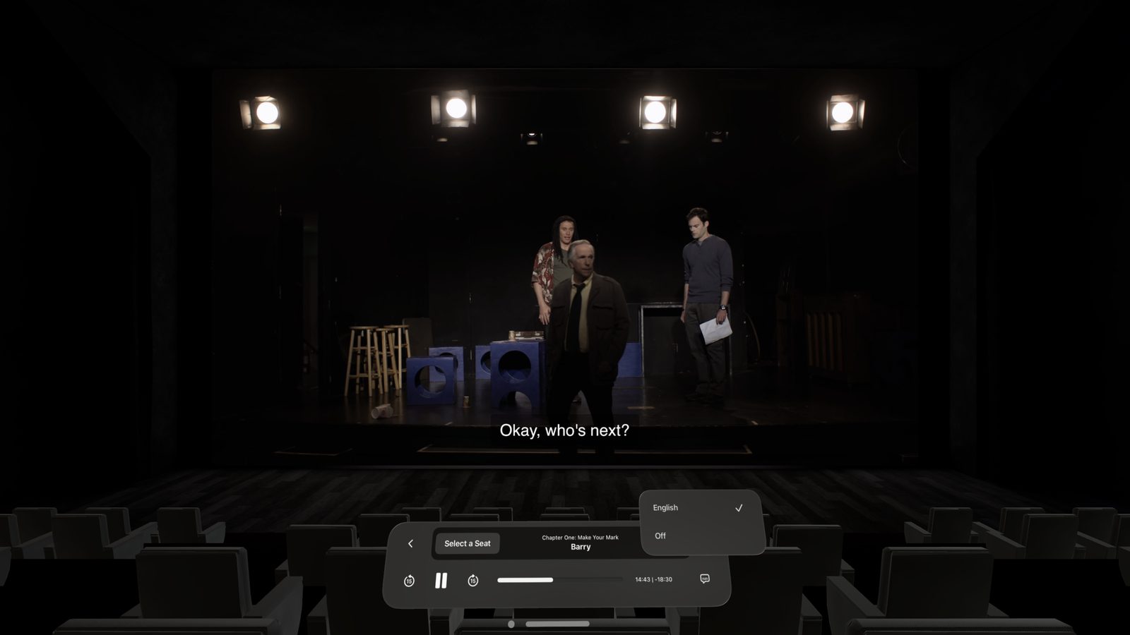 Watching in Chroma's cinema